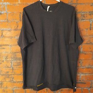 lulumeon athletica men's tee with yellow stitched accents